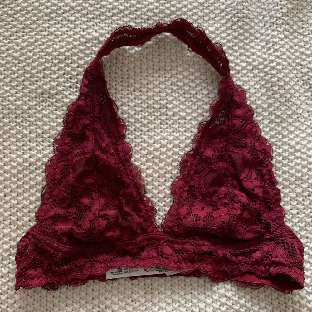 Free People Galloon Lace Halter Bra